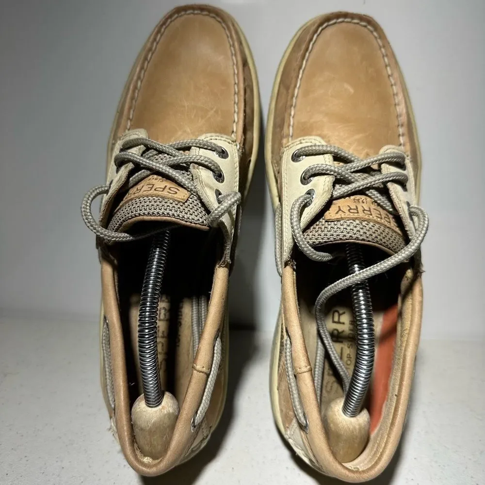 Sperry Top Sider Men’s Size 8,5M Billfish 3 Eye Boat Shoes Tan/Beige
